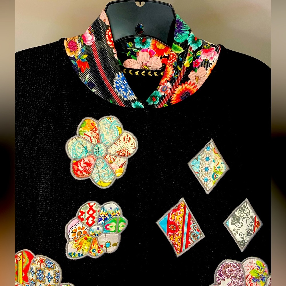 1990’s BIYA Johnny Was floral embroidered floor length duster